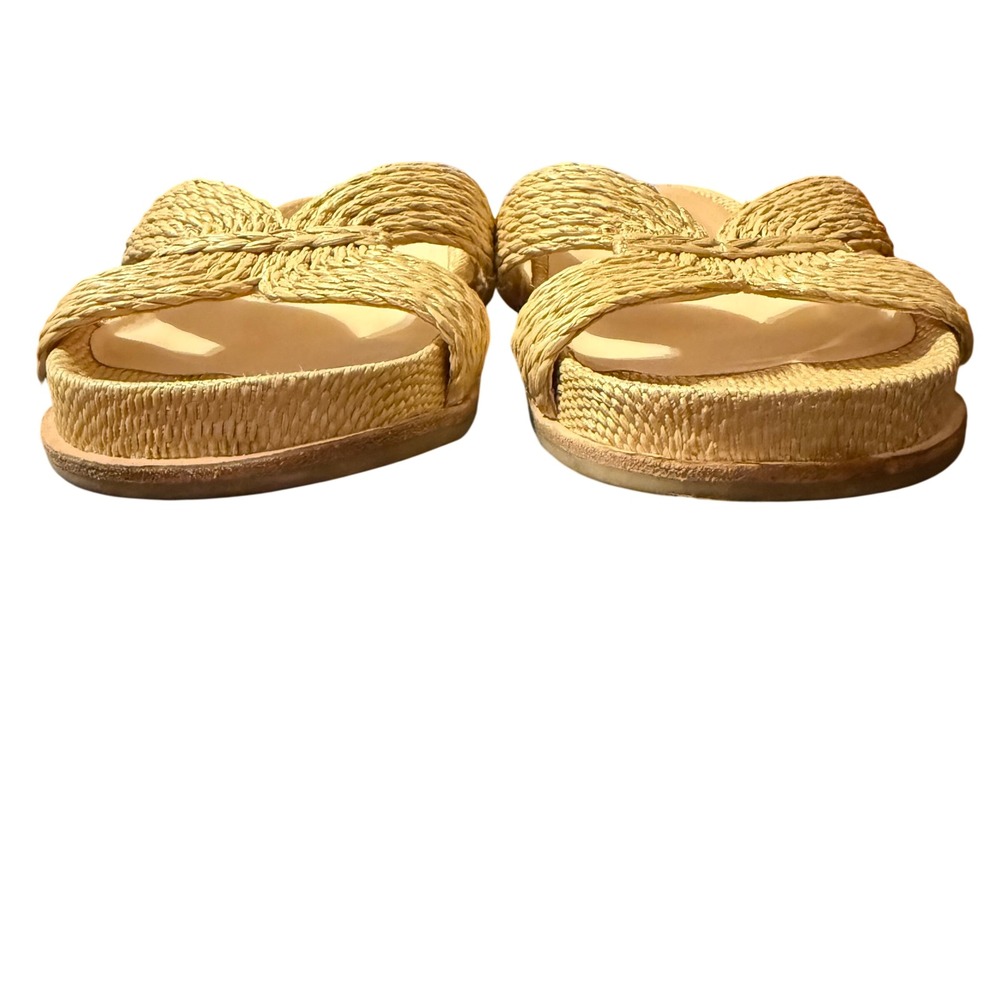 Dolce Vita Selda Slip On Neutral Raffia Slide 8.5 Vacation, Beach, Summer - Picture 3 of 11